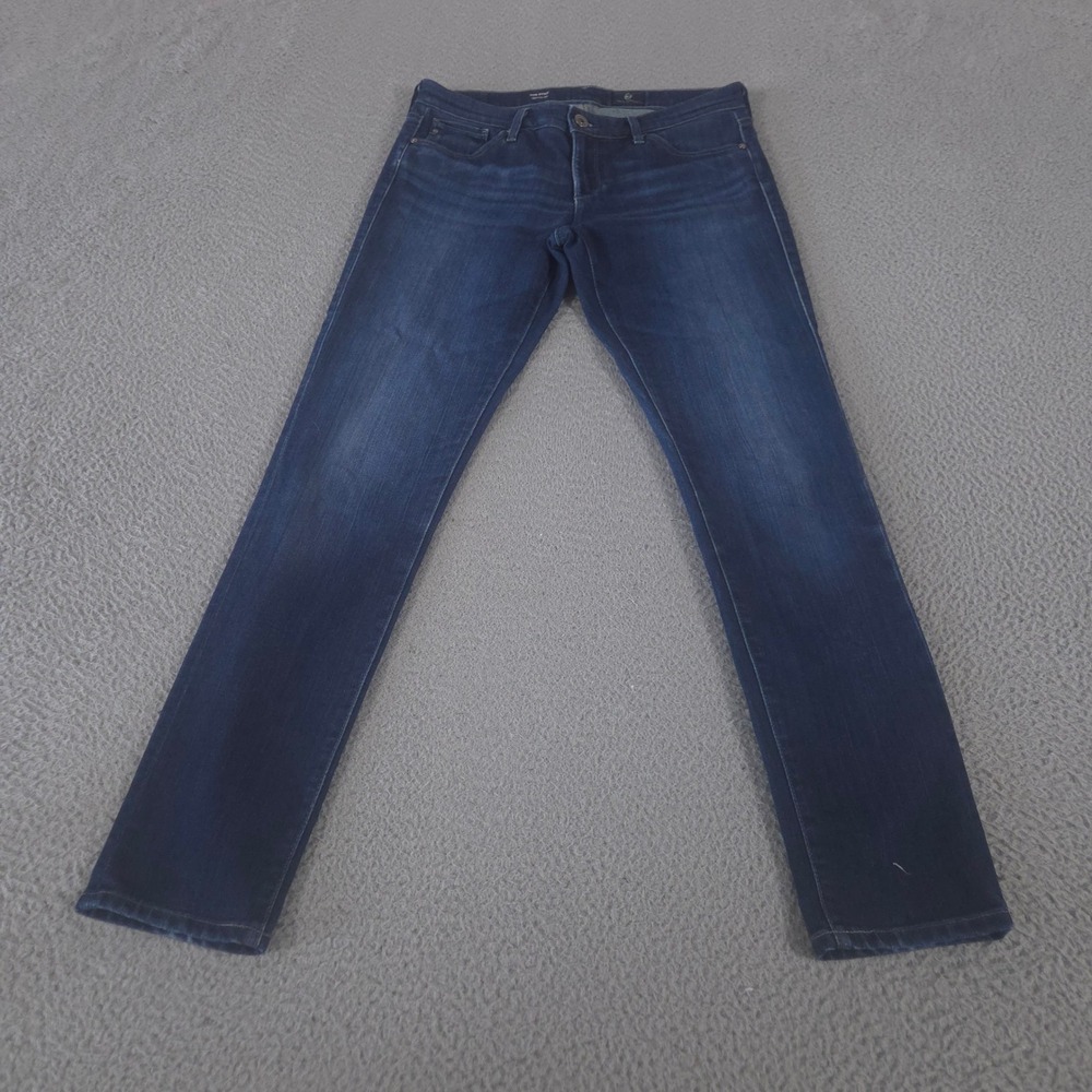 AG Adriano Goldschmied Jeans Women 28 Blue The Stilt Cigarette Leg Viscose Blend